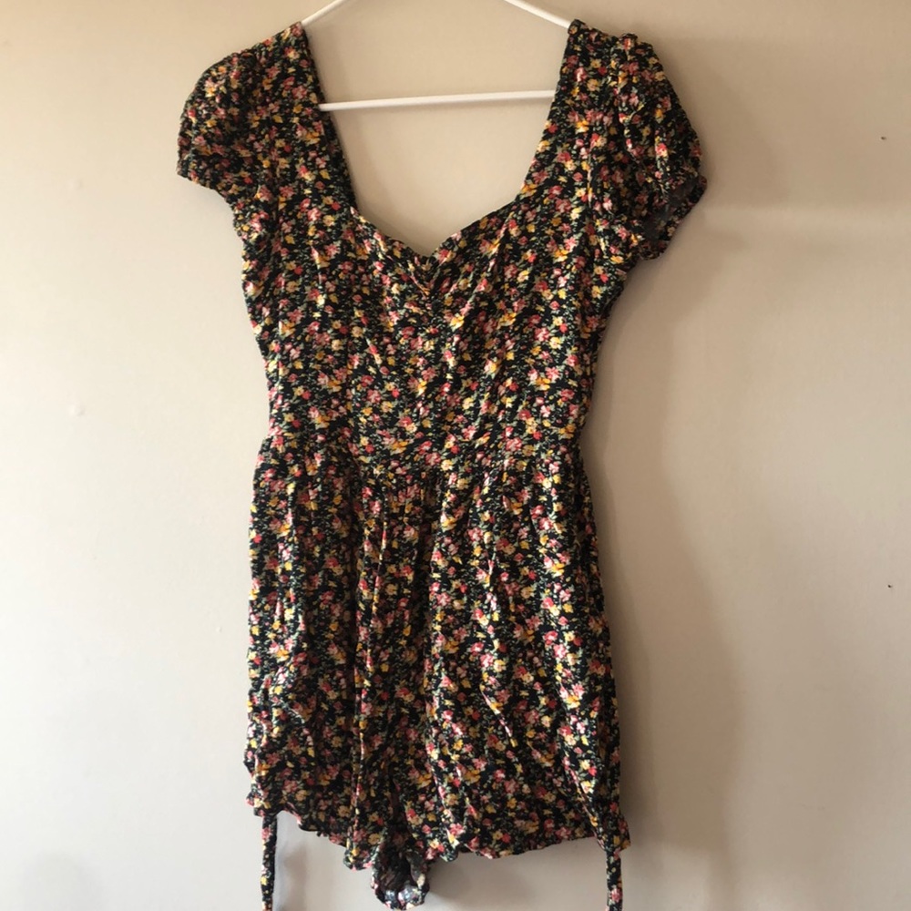 Floral patterned romper
